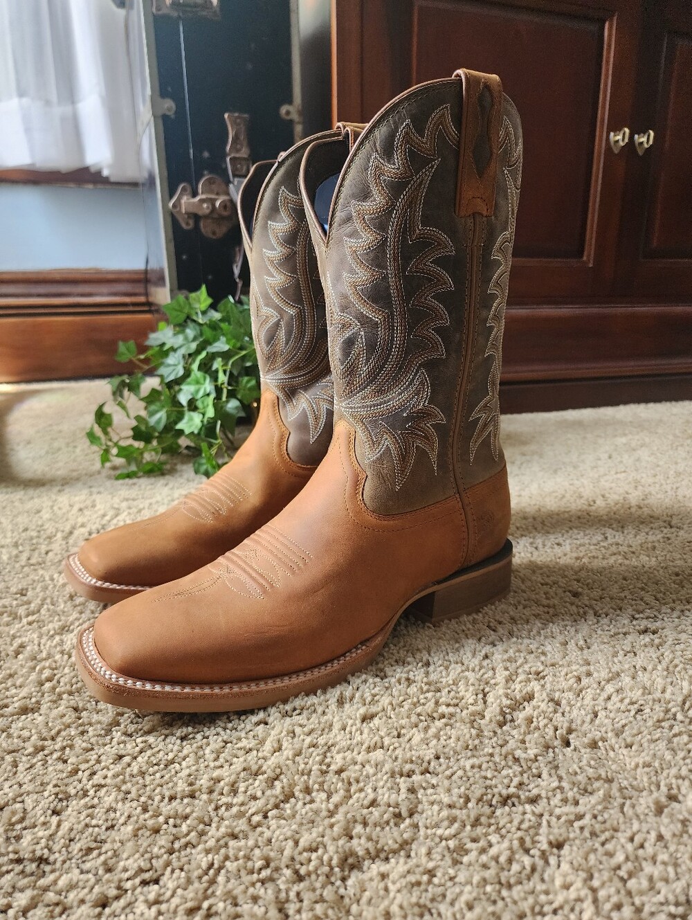 Durango Two-Tone Brown Leather Western Boots